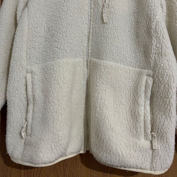Talbots Women’s Plus Cream White Fluffy Fall Winter Casual Jacket Sz-XXXL - Picture 3 of 6